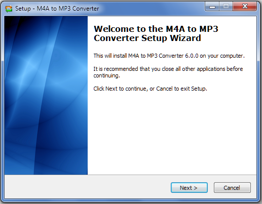 Install M4A to MP3 Converter
